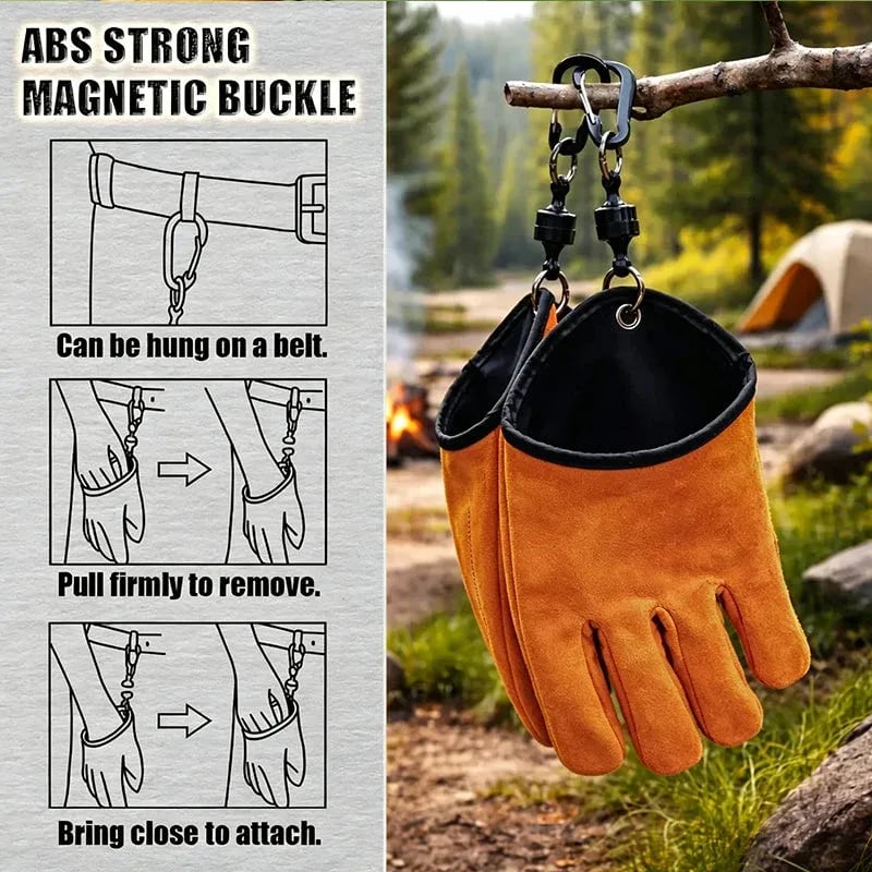 💯 Outdoor Thickened Wear-Resistant Cowhide Work Gloves