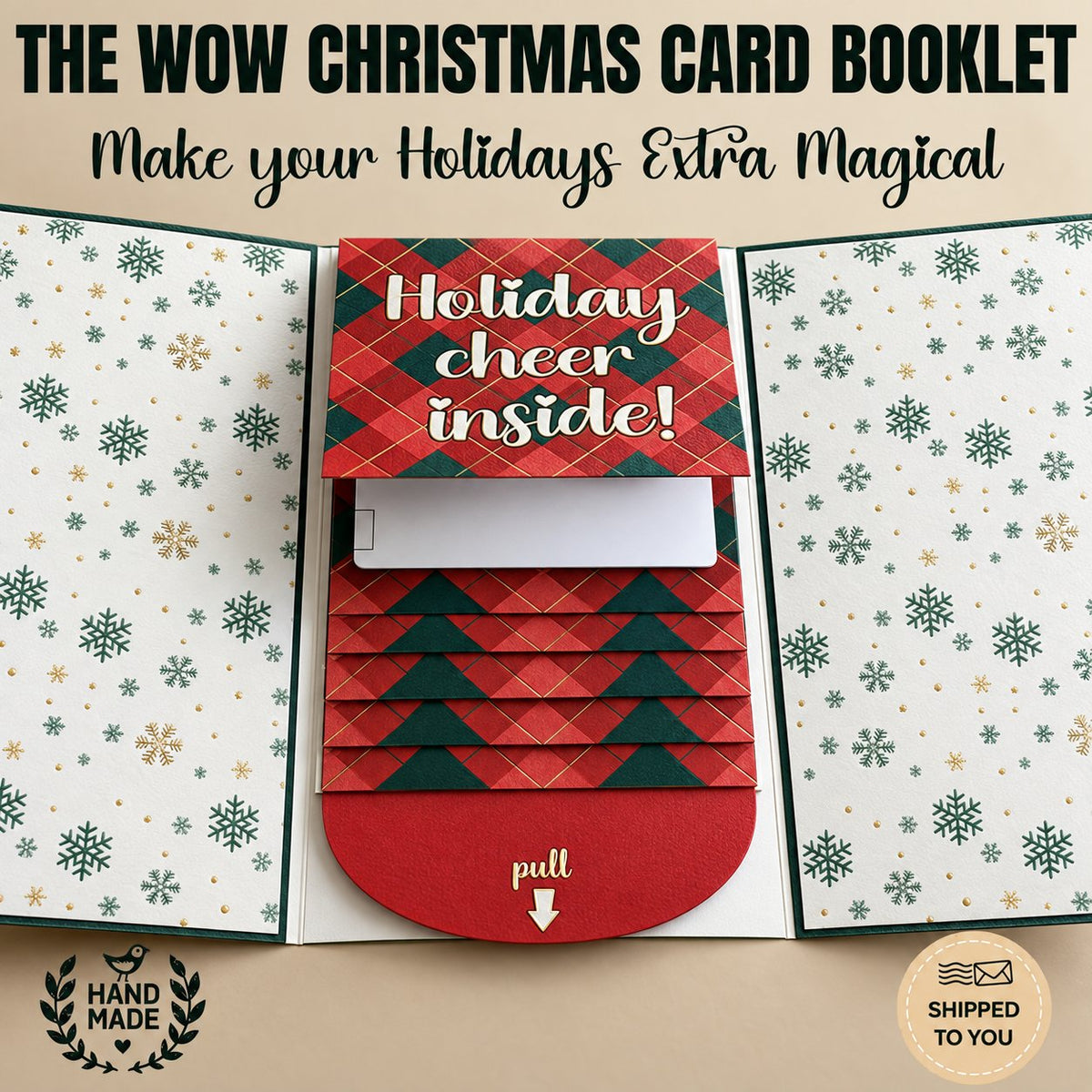 2026 New🎅🎁 Waterfall Christmas Gift Card Booklet 💳✨