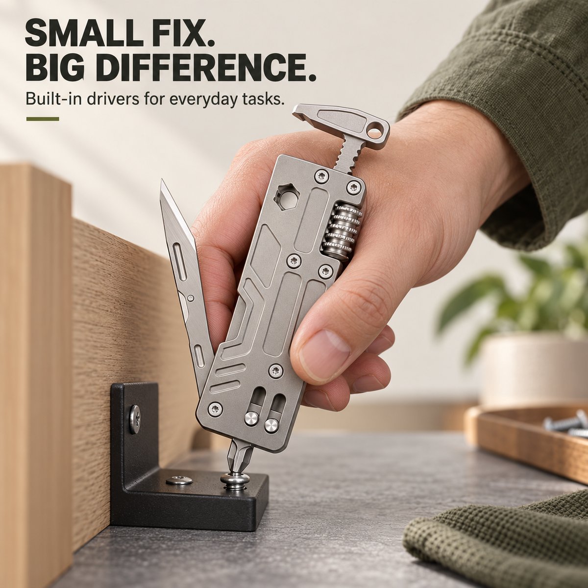 🛠️ Portable Titanium 10-in-One Outdoor Multi-Function Tool