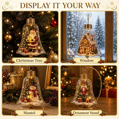⭐Limited time49% OFF -✨🎄 Glowing Christmas Story Ornament – Light-Up Mini Holiday Scene