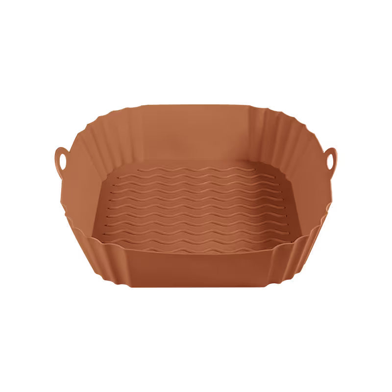Reusable Air Fryer Silicone Liner 🍟 – 8' Nonstick Cooking Basket Insert