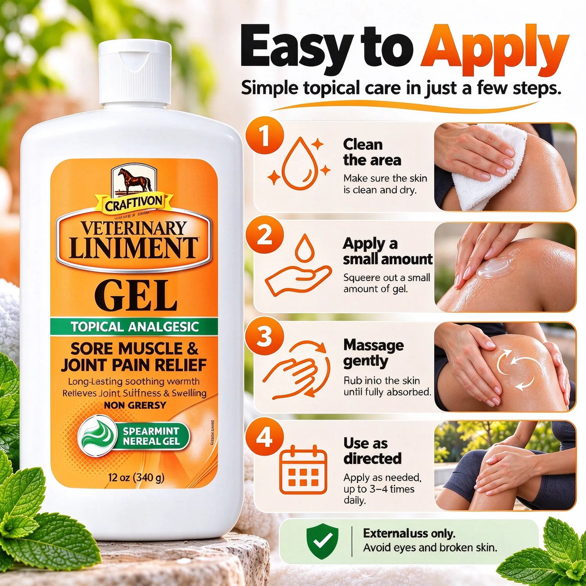 🎁Spearmint Cooling Liniment Gel – Muscle & Joint Comfort