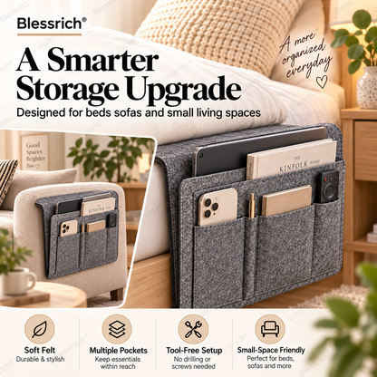 ⏰🔥LIMITED TIME OFFER: 49% OFF!💞Bedside organiser – Smart storage without a bedside table