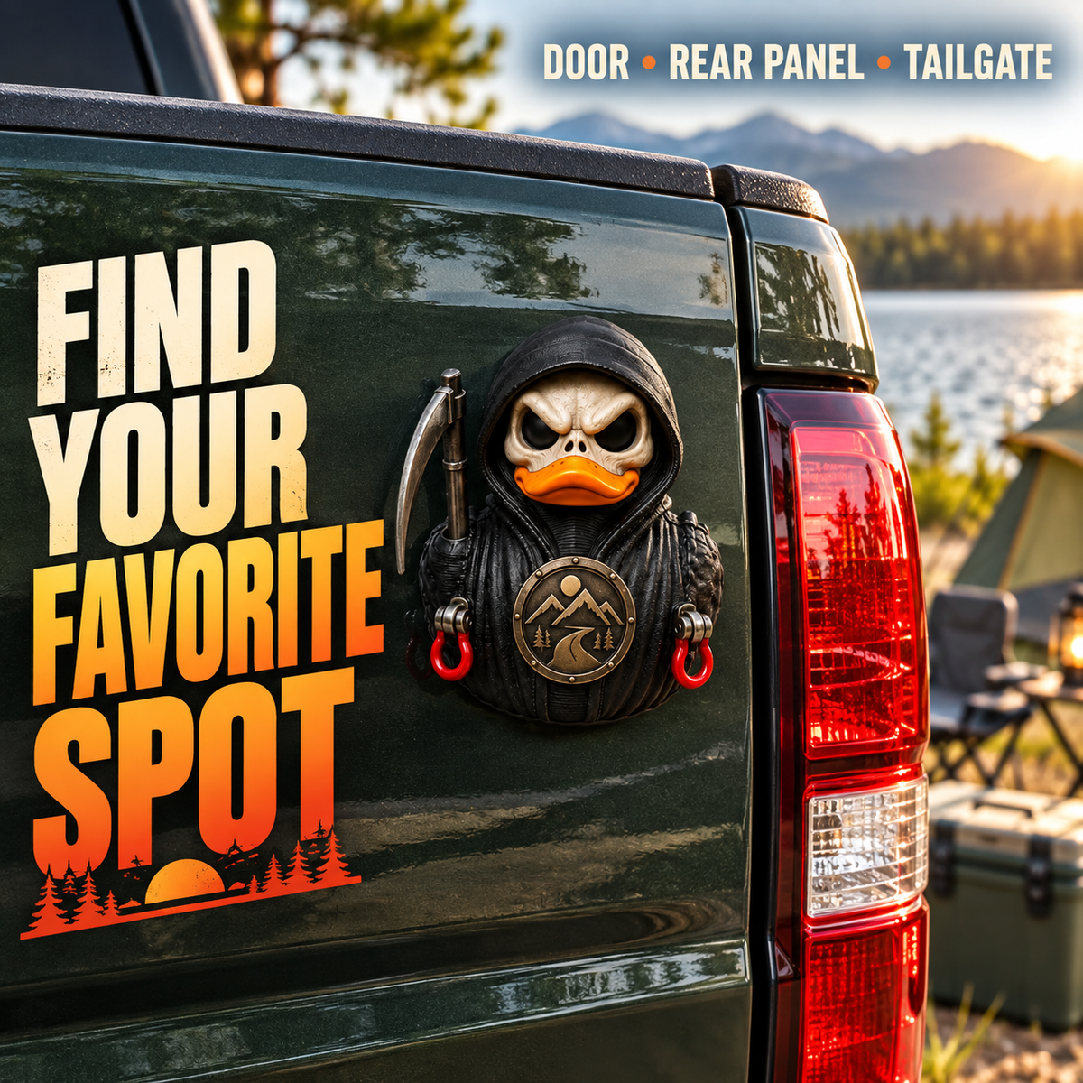 Jeep Halloween 85th Anniversary Grim Reaper Duck Acrylic Magnet