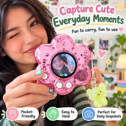 🌸 Flower Mini Digital Camera | Photo + Video Bag Charm Camera