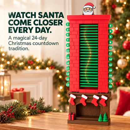 🎅 24-Day Santa Chimney Christmas Countdown Calendar – Interactive Reusable Holiday Decor