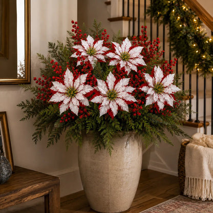 ❀Christmas Poinsettia Planter Inserts