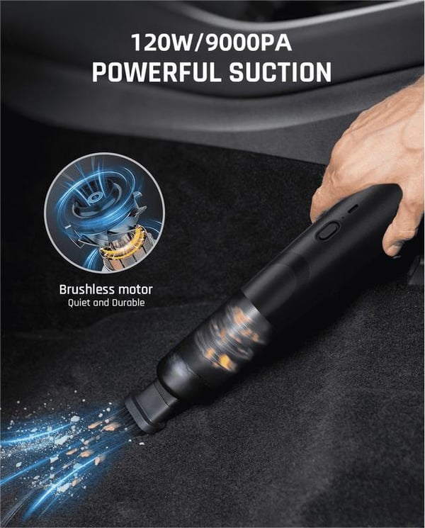 Multifunctional Cordless Vacuum Cleaner90000Pa Strong Suction & Blowing 2-in-12000mAh 2-Cell Battery, Type-C Fast ChargingComes with Floor Brush