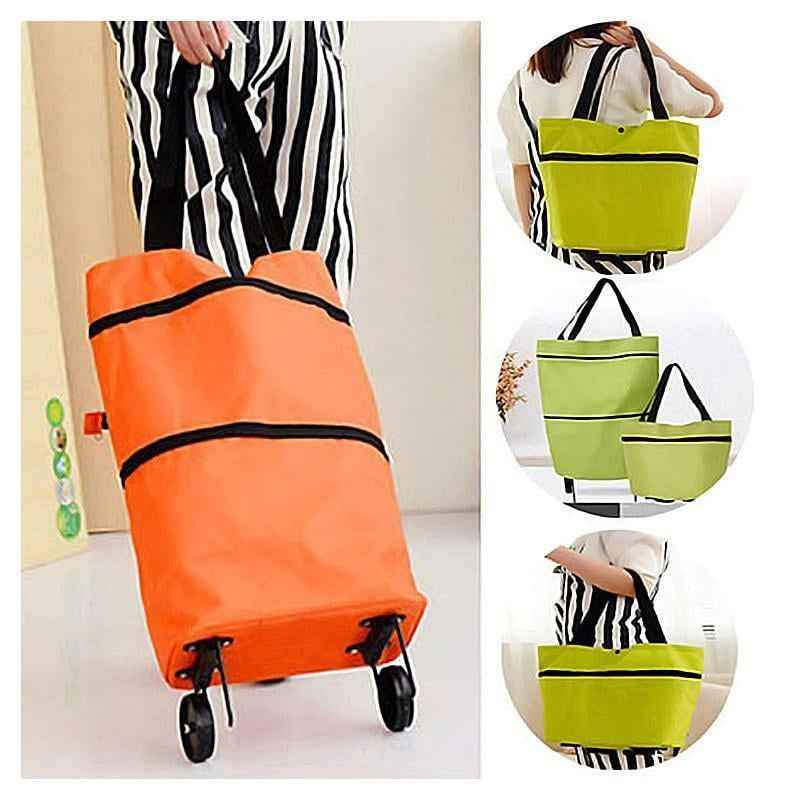 🔥 50% OFF|🛍️✨  3-in-1 Expandable Rolling Shopping Tote – 🛞Hidden Wheels & 44LB Capacity