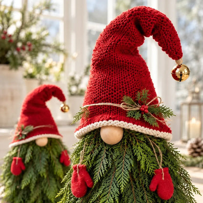 🎄🍄2-Piece Whimsical Winter Gnome Porch Set