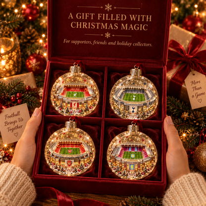 ⚽🎄 Christmas Sale: 50% OFF – Light-Up Football Stadium Ornament | 20 Styles