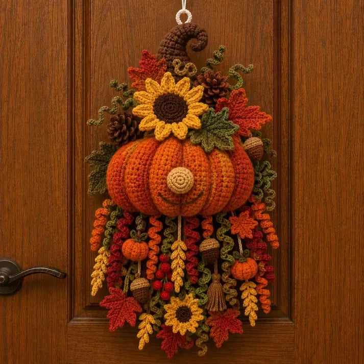 🔥LAST DAY 49% OFF - 🧶 DIY Seasonal 3D Crochet Door Hanger Kit Collection | Coordinated Yarn, Filling, Accessories & Step-by-Step Instructions Included 💕