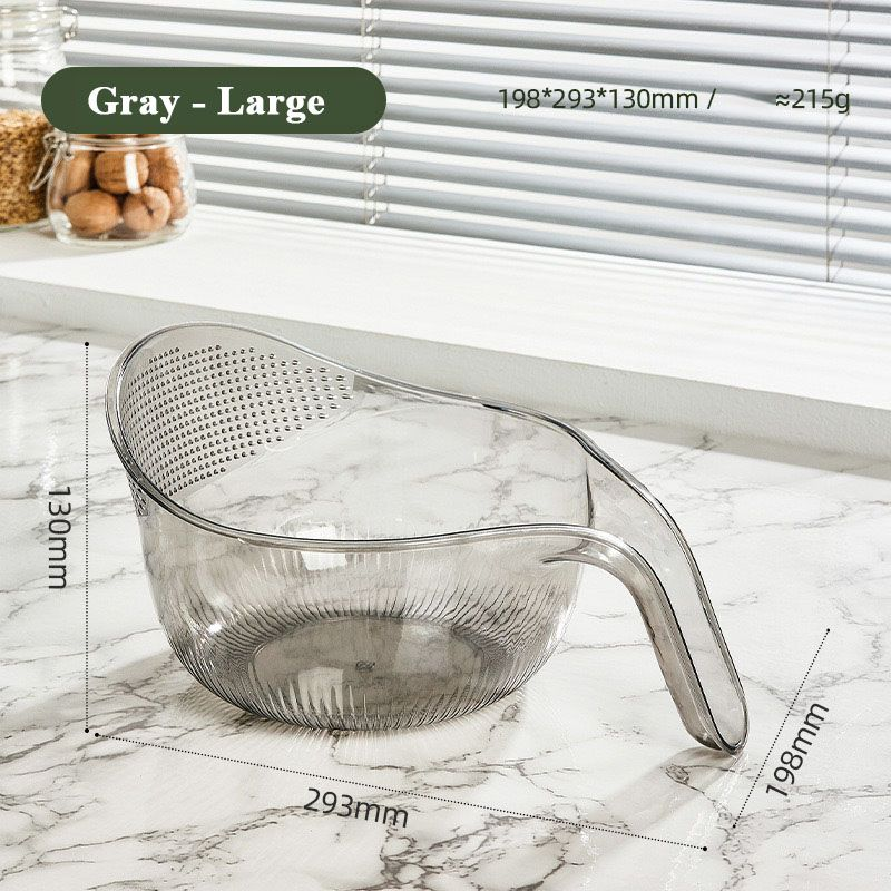 🥗 Multi-Purpose Rice Washing & Strainer Bowl | Wash Rice, Fruits & Vegetables