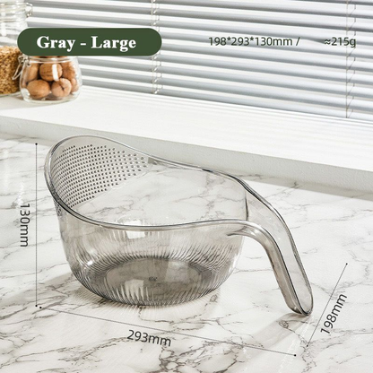 🥗 Multi-Purpose Rice Washing & Strainer Bowl | Wash Rice, Fruits & Vegetables