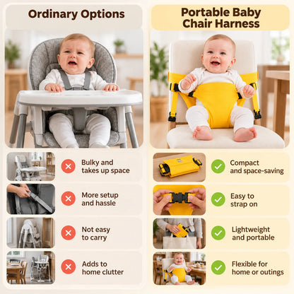 Portable baby chair harness