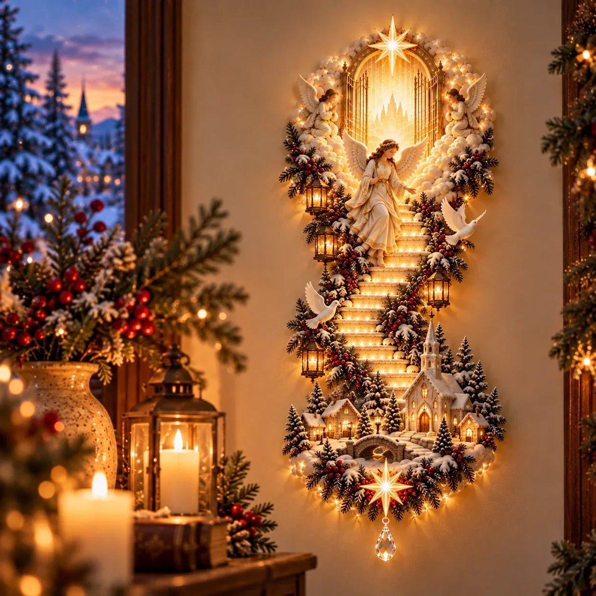 ✨ Last Day – 60% Off!✨ Jesus Light Of Heaven Christmas Wall Hanging✝️