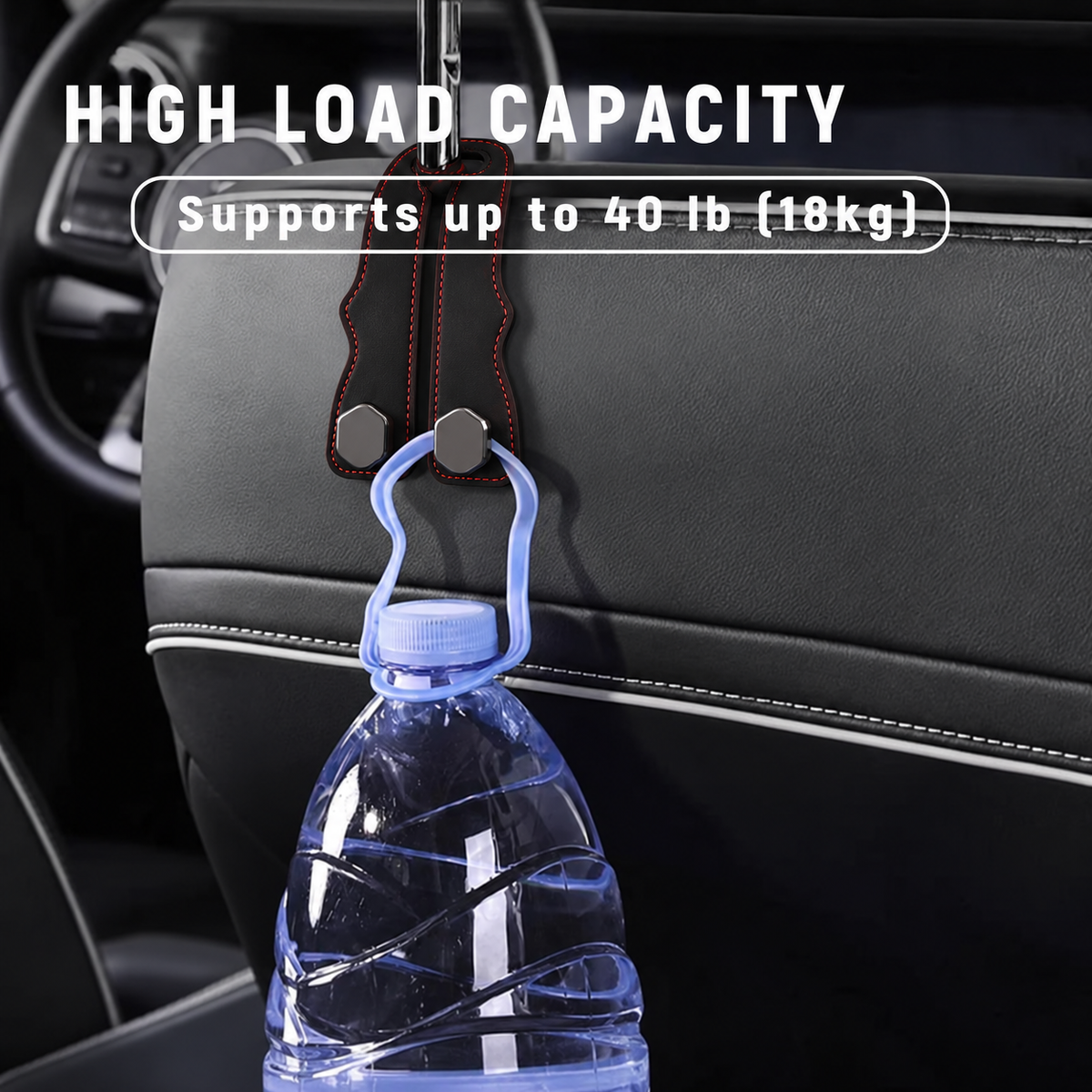 Suede Leather Car Seat Hook