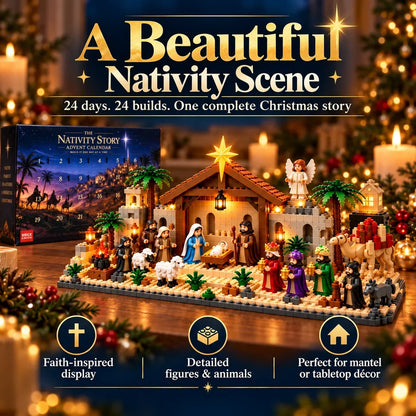Nativity Advent Calendar – 24-Day Buildable Christmas Nativity Set