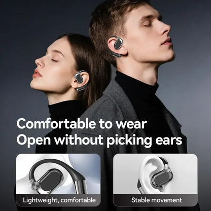 ⚡48% OFF⚡ Open Music Bluetooth Earbuds, Adjustable Open Ear Headphones with LED Charging Case