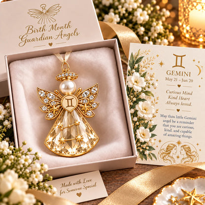 💎👼Christmas Zodiac Birthstone Guardian Angel Card