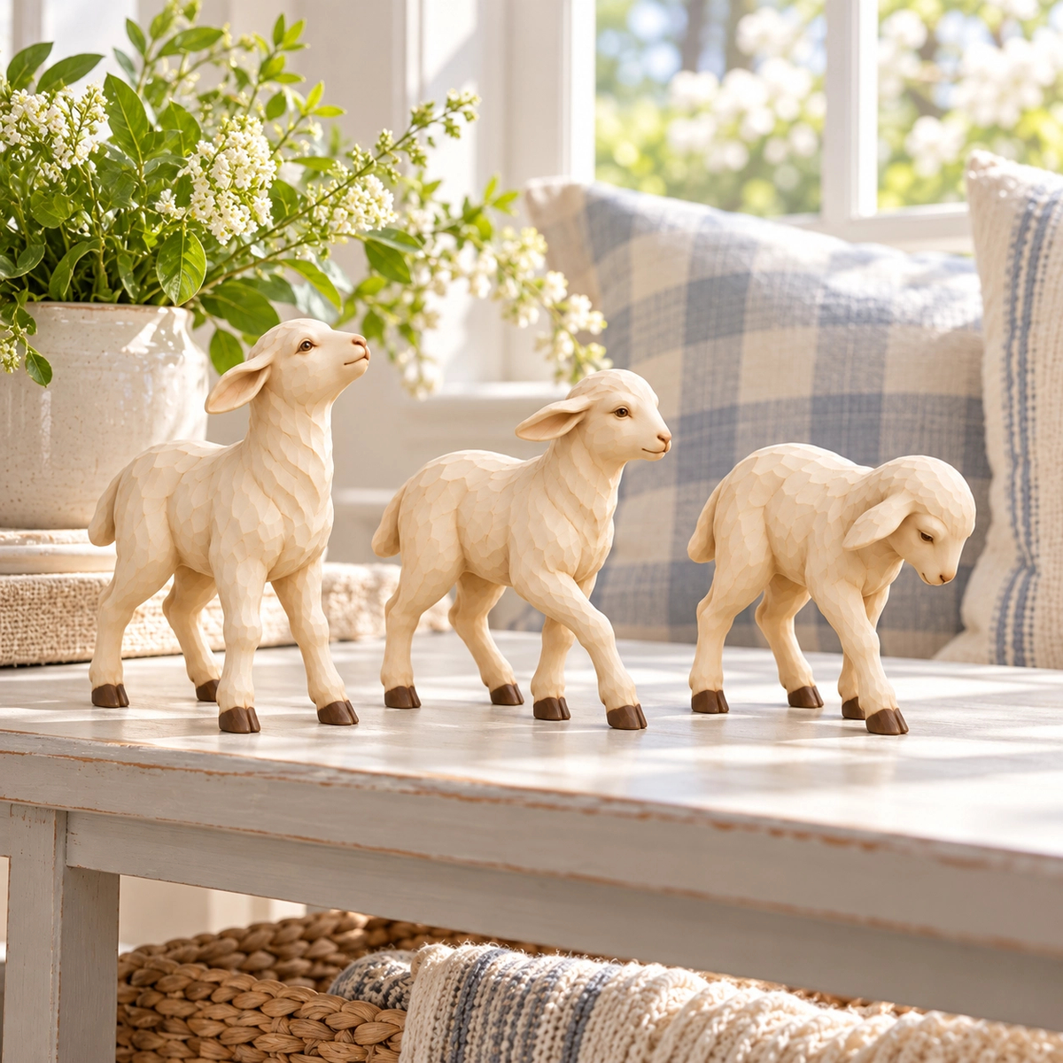 ✝️ Good Shepherd & Lamb Sculpture Collection | Faith-Inspired Home Décor