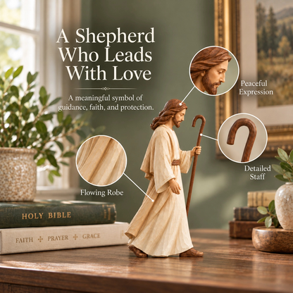 ✝️ Good Shepherd & Lamb Sculpture Collection | Faith-Inspired Home Décor