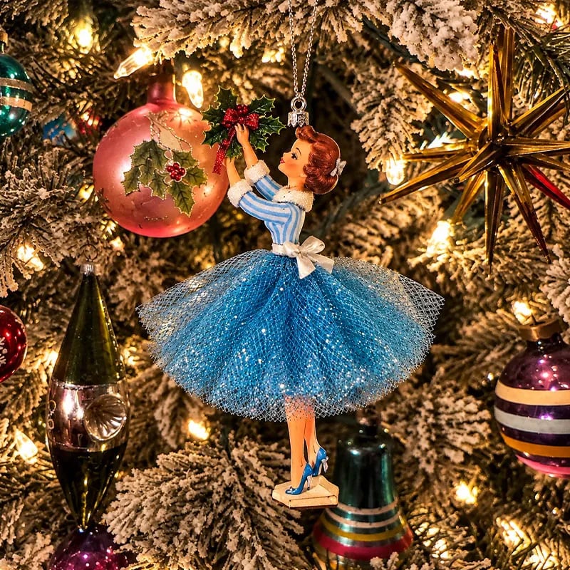 Vintage Christmas Lady Ornaments – 1950s-Inspired Holiday Charm 🎄