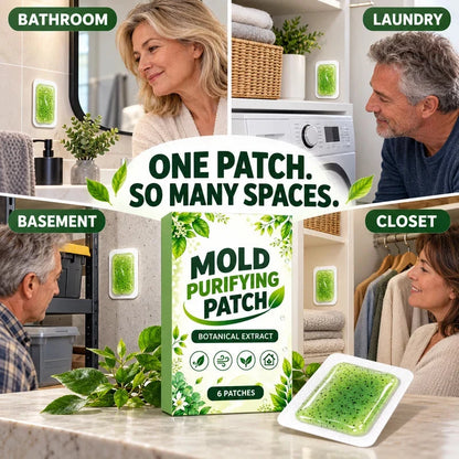 🧪49% OFF NOW! 6Pcs Mold Purifying Patches – Botanical Mildew Removal Pads, Long Lasting Mold Inhibitor for Bathroom, Kitchen, Wall Corners & Damp Hidden Spots