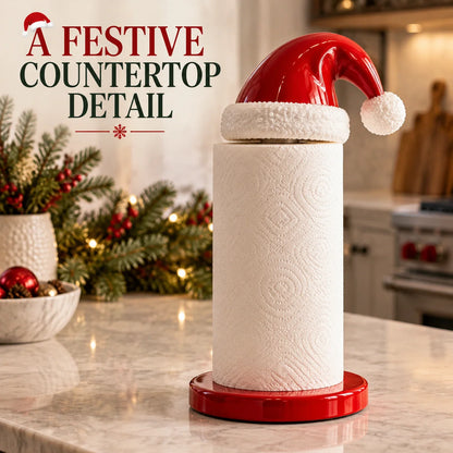🎅 Santa Hat Christmas Paper Towel Holder | Festive Holiday Kitchen Decor 🎄