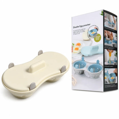 🍳 Microwave Double Egg Poacher - Fast Mess-Free Breakfast Maker 🥚
