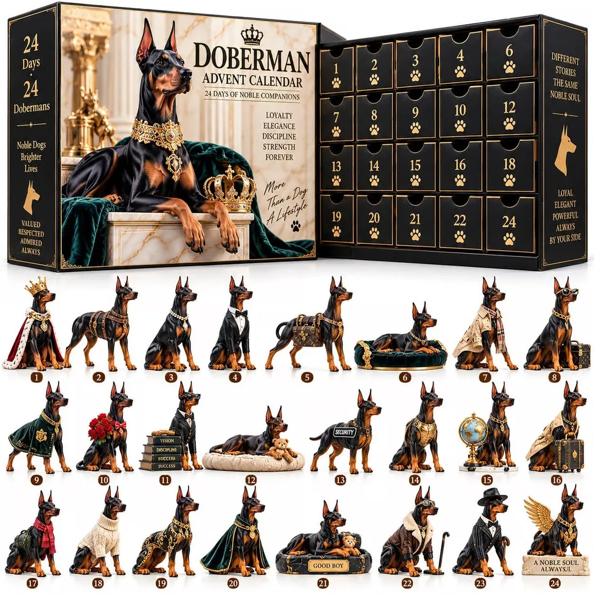 🐕‍🦺One Noble Soul, 24 Different Stories – Doberman Countdown Collection