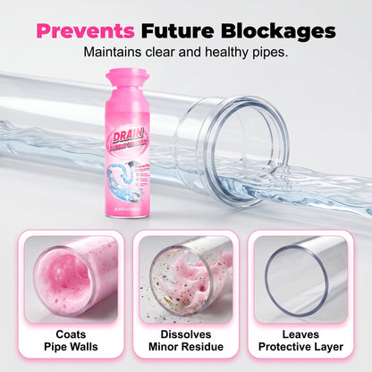 💯Powerful Foaming Drain Cleaner – Clear Buildup, Fight Odors & Keep Drains Flowing Smoothly