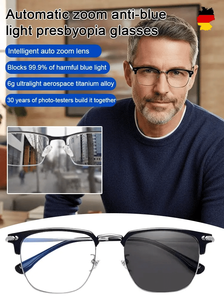 👓 Ultra Light Anti Blue Presbyopic Glasses