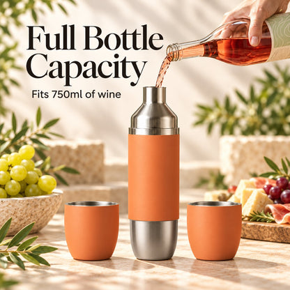 All-in-One Portable Wine Flask & Tumbler Set 🍷✨