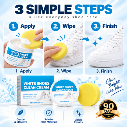 White Shoes Solid Clean Cream