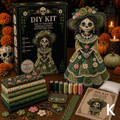 🖤 DIY Day of the Dead Patchwork Doll Kit