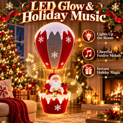 🎅 Lighted Musical Hanging Santa | Collapsible Christmas Décor