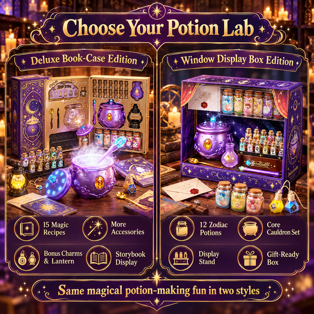 🔮✨ Starlit Wish Potion Lab – DIY Zodiac Magic Potion Making Kit
