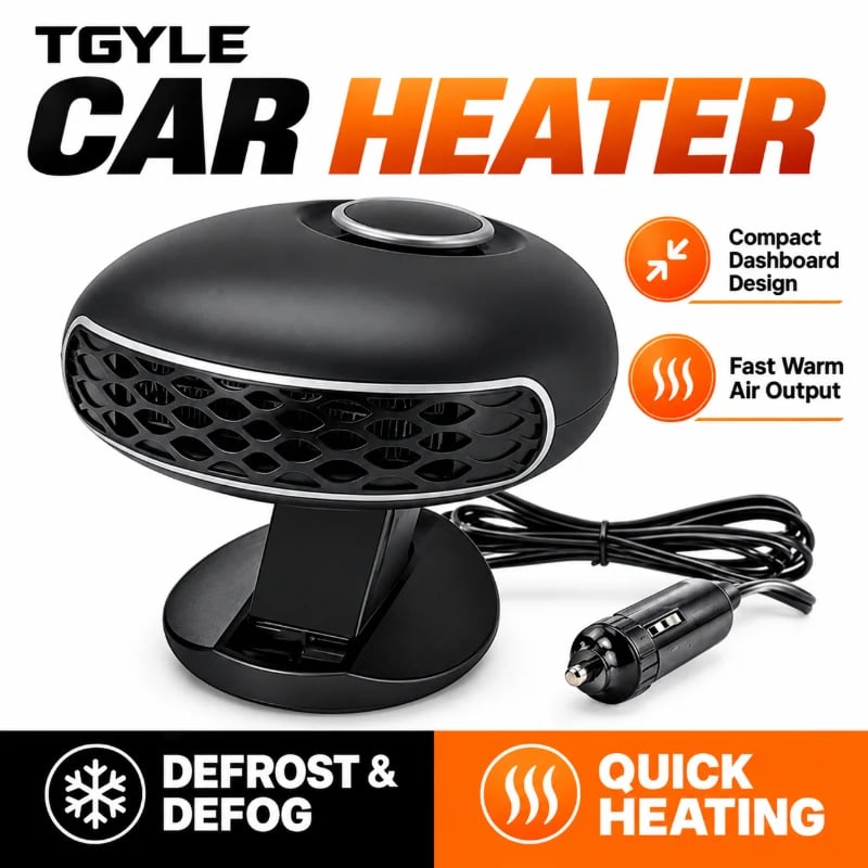 🔥HOT SALE🔥Portable Car Heater Defroster with 360-Degree Rotating Base