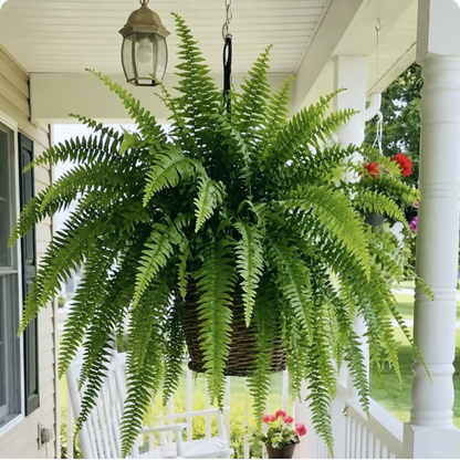 🔥 Last Day 70% OFF💡Glowing Artificial Boston Ferns with Lights – Never Fade, No Watering, No Maintenance🌿
