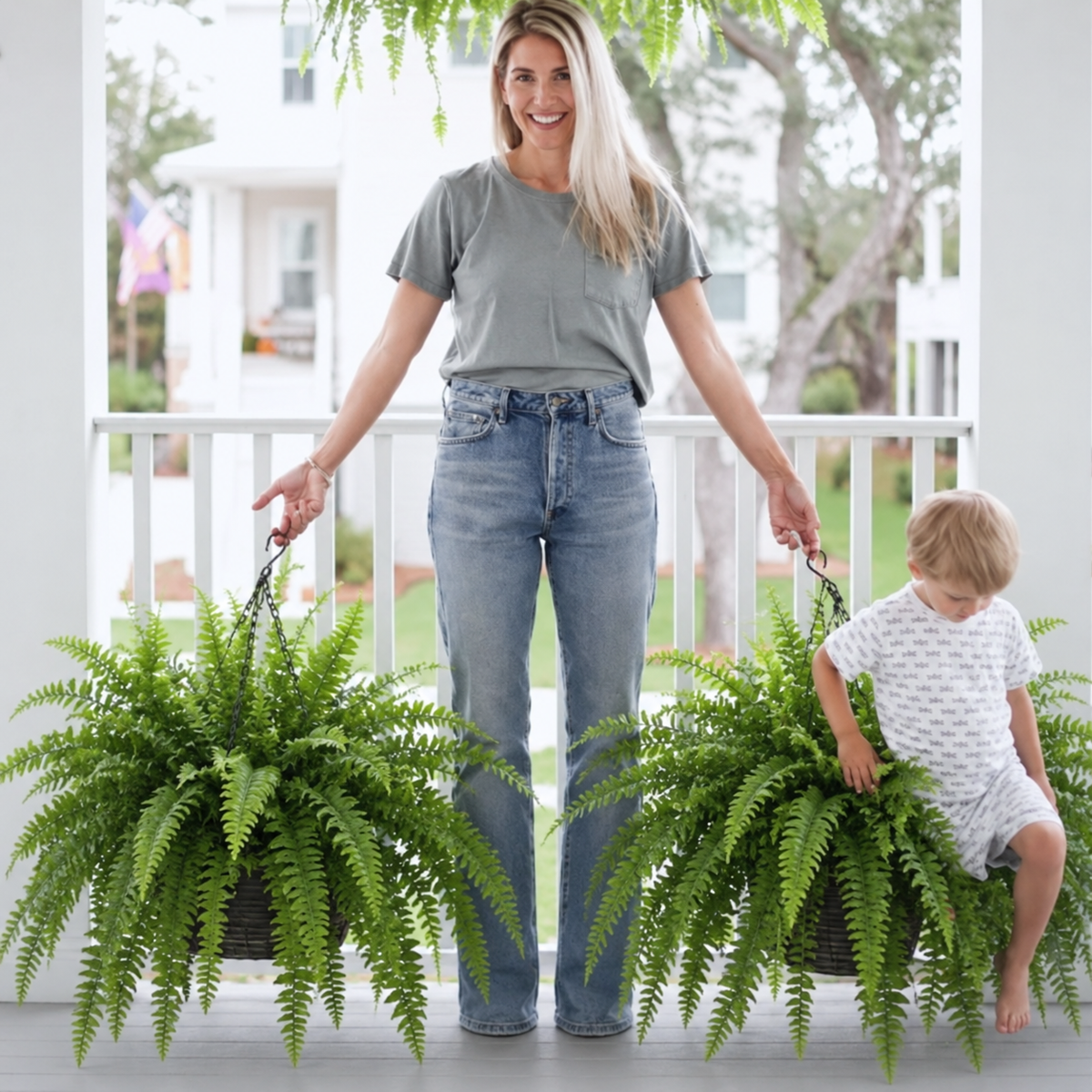 🔥 Last Day 70% OFF💡Glowing Artificial Boston Ferns with Lights – Never Fade, No Watering, No Maintenance🌿