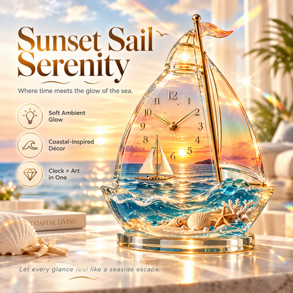 ✨ Coastal Glow Clock – Bring a Little Seaside Calm Home