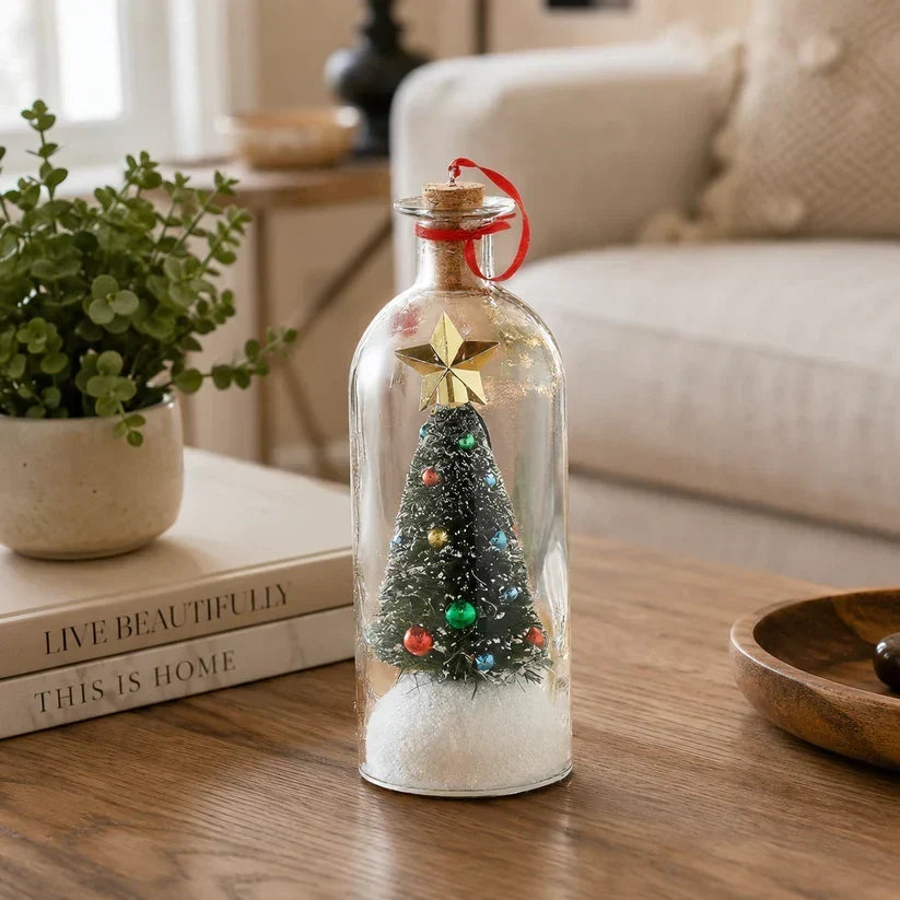 🎅🎄 Recordable Christmas Tree In Bottle Ornament | Voice Message Keepsake Giftcordable Message in a Bottle