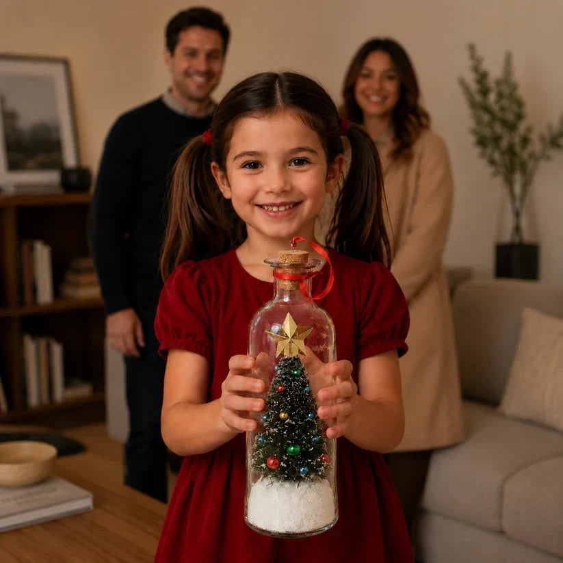 🎅🎄 Recordable Christmas Tree In Bottle Ornament | Voice Message Keepsake Giftcordable Message in a Bottle