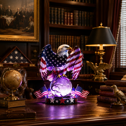 🔥LAST DAY 50% OFF💖🇺🇸 Freedom Eagle Patriotic LED Table Lamp – American Pride Decor