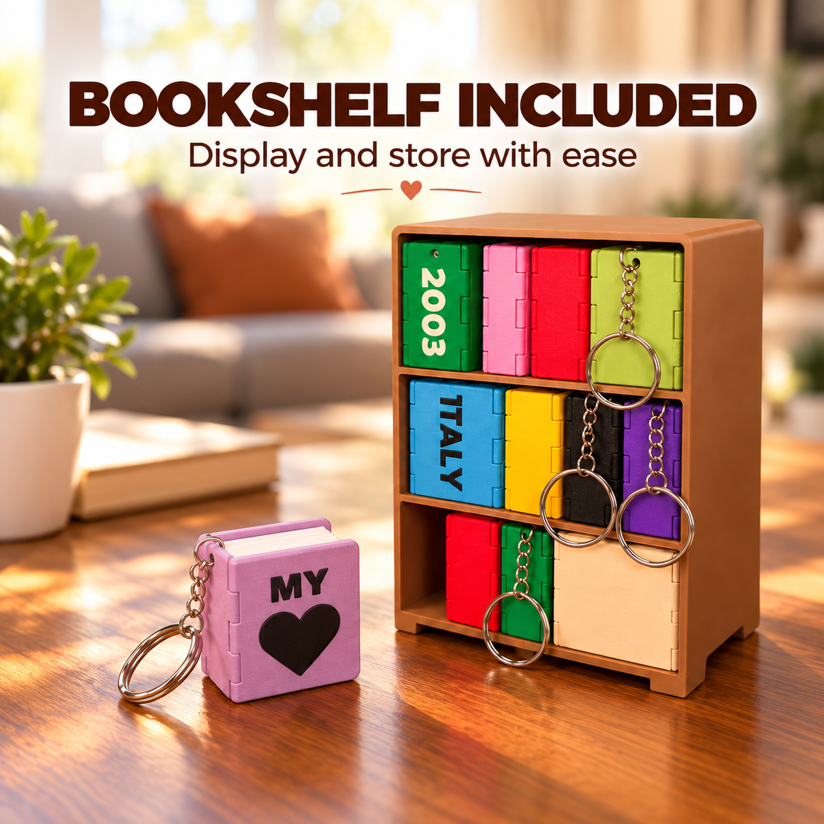 📸 Personalized Mini Photo Book | Custom Memory Keepsake & Keychain