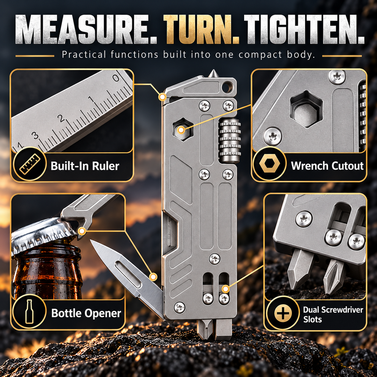 🔧 50% OFF Today! Titanium 10-in-1 Pocket Multi-Tool for Everyday Carry