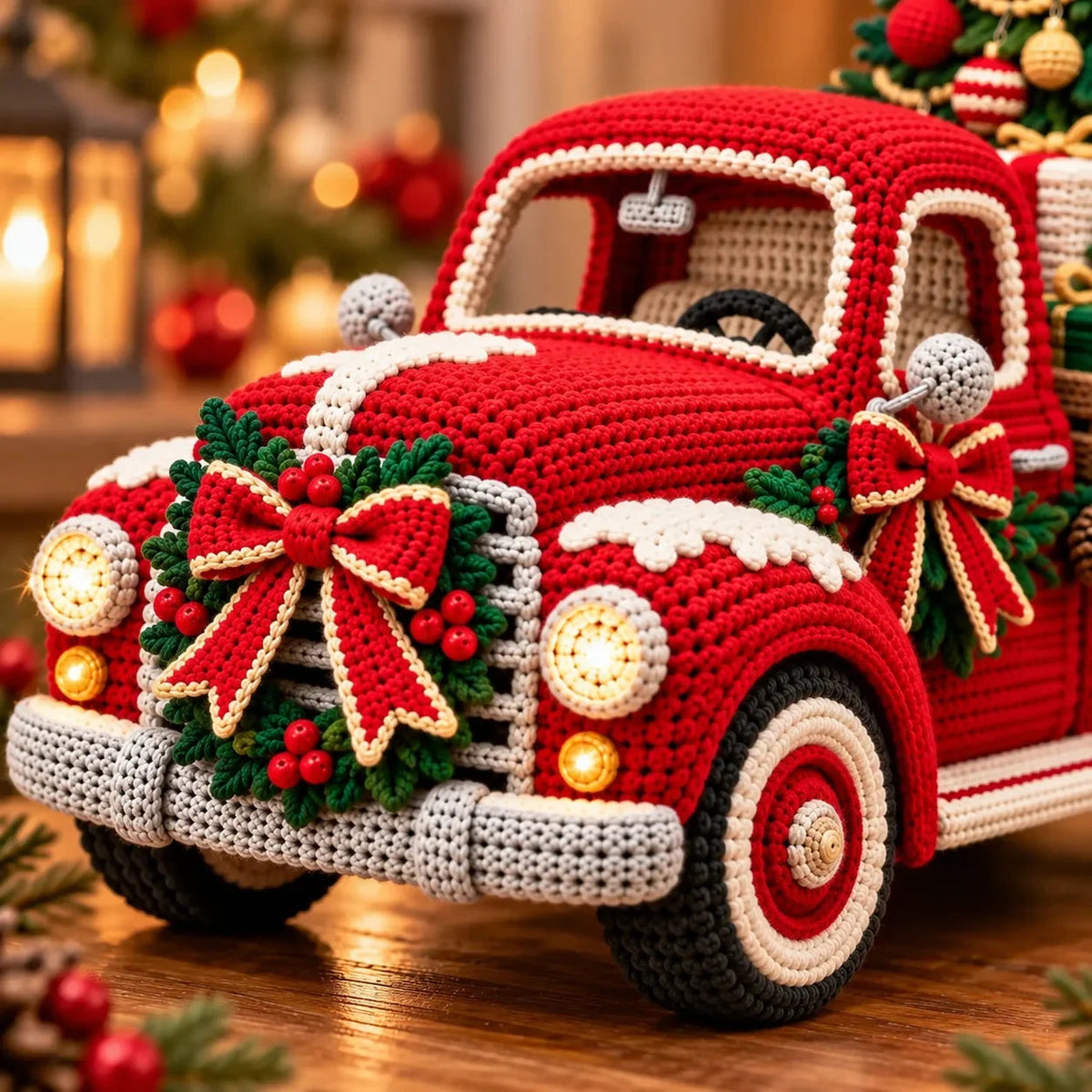🎄 🧶Crochet Christmas Truck Pattern - Vintage Pickup🛻