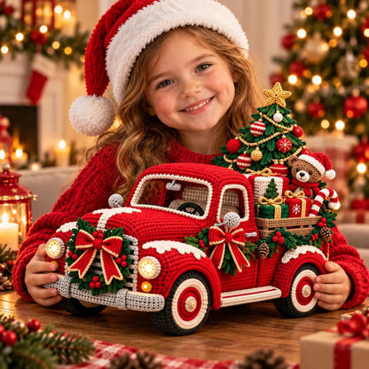 🎄 🧶Crochet Christmas Truck Pattern - Vintage Pickup🛻