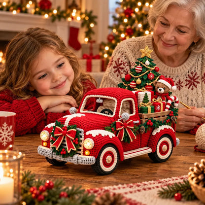 🎄 🧶Crochet Christmas Truck Pattern - Vintage Pickup🛻